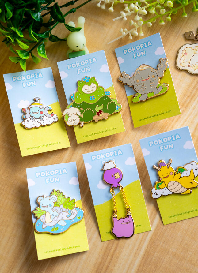 pokopia enamel pins