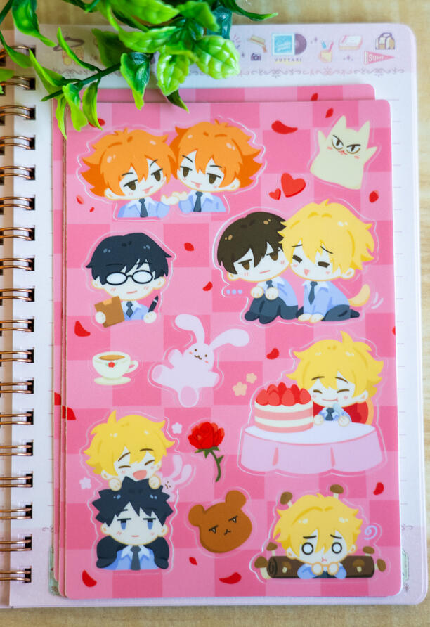 ouran sticker sheet
